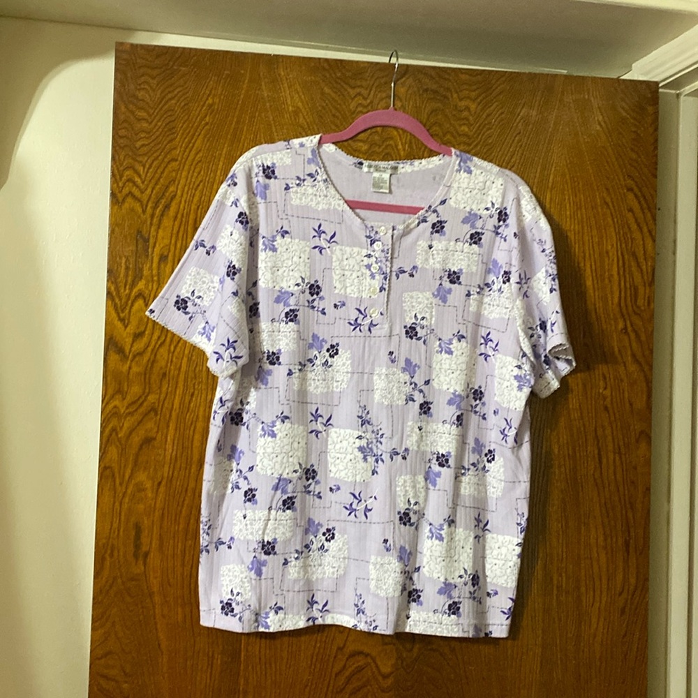 Rebecca Malone / purple and white / Size 1 X